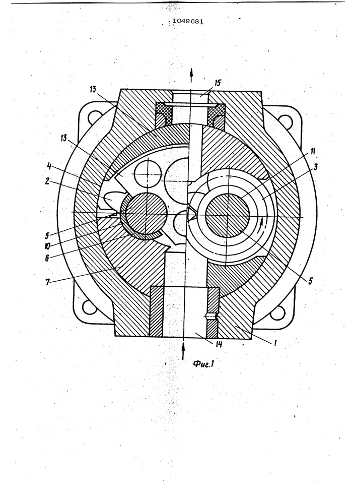 Шестеренная гидромашина (патент 1049681)