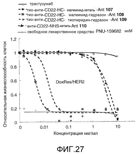 Конъюгаты производного антрациклина, способы их получения и их применение в качестве противоопухолевых соединений (патент 2523419)