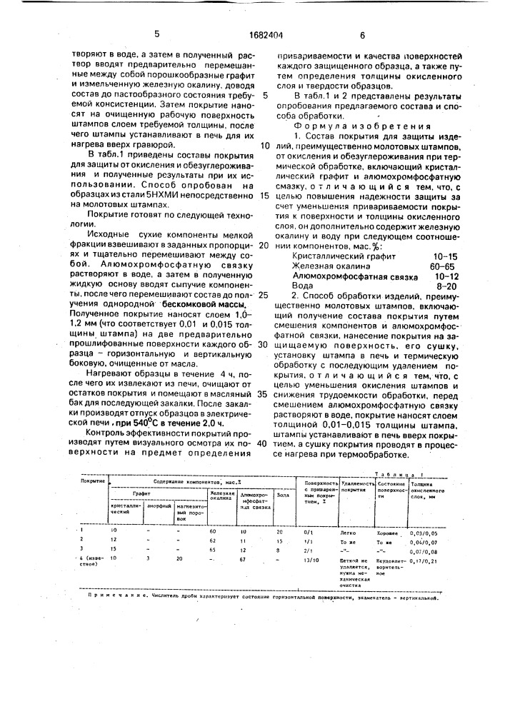 Состав покрытия для защиты изделий и способ обработки изделий (патент 1682404)