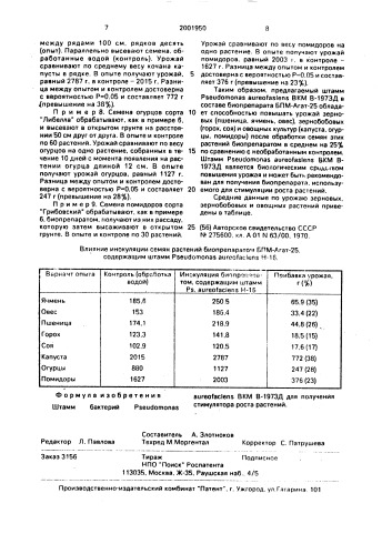 Штамм бактерий pseudomonas aureofaciens для получения стимулятора роста растений (патент 2001950)