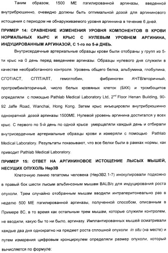 Фармацевтический препарат и способ лечения злокачественных опухолей у человека с помощью аргининовой депривации (патент 2335539)