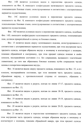 Одноразовый натягиваемый предмет одежды, имеющий хрупкий пояс (патент 2409338)