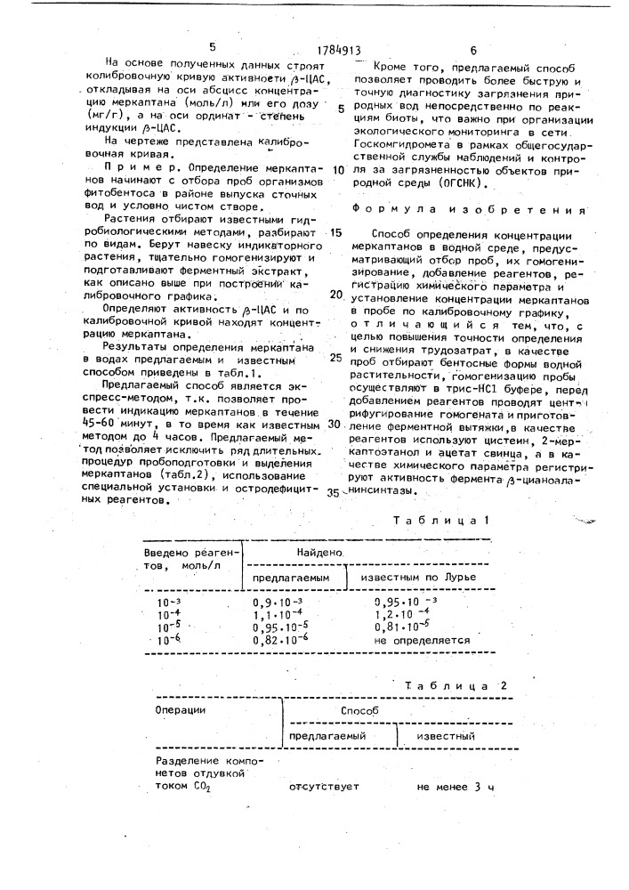 Способ определения концентрации меркаптанов в водной среде (патент 1784913)