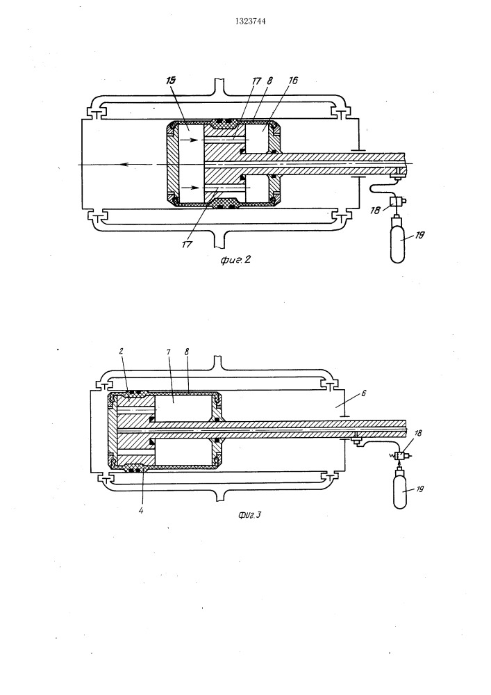 Регулируемый поршневой насос двойного действия (патент 1323744)