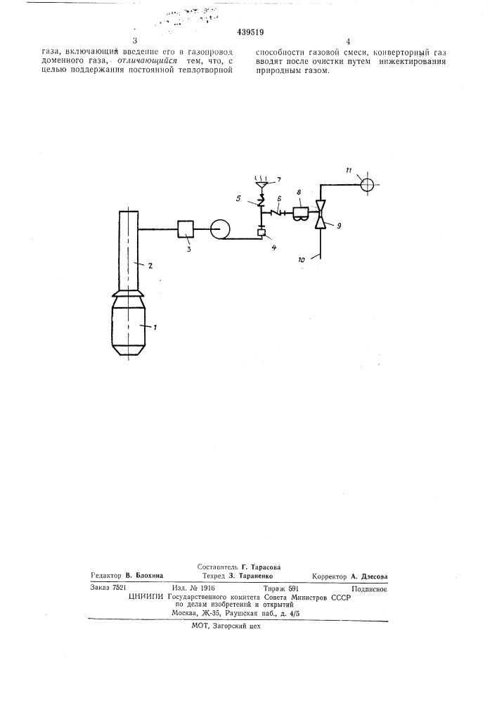 Способ утилизации тепла конверторного газа (патент 439519)