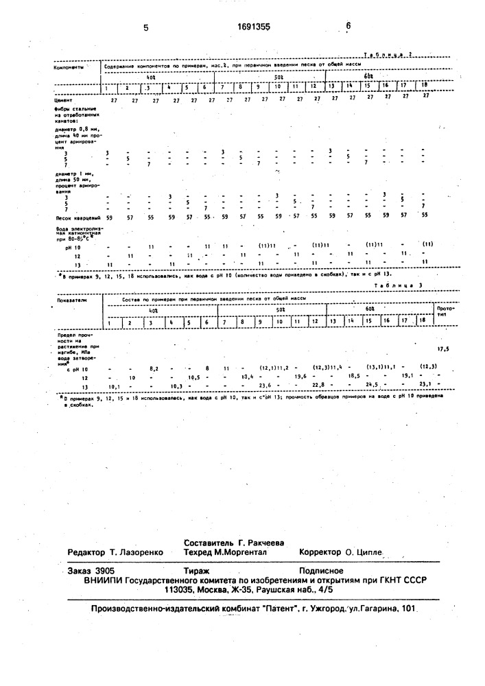 Способ приготовления сталефибробетона (патент 1691355)