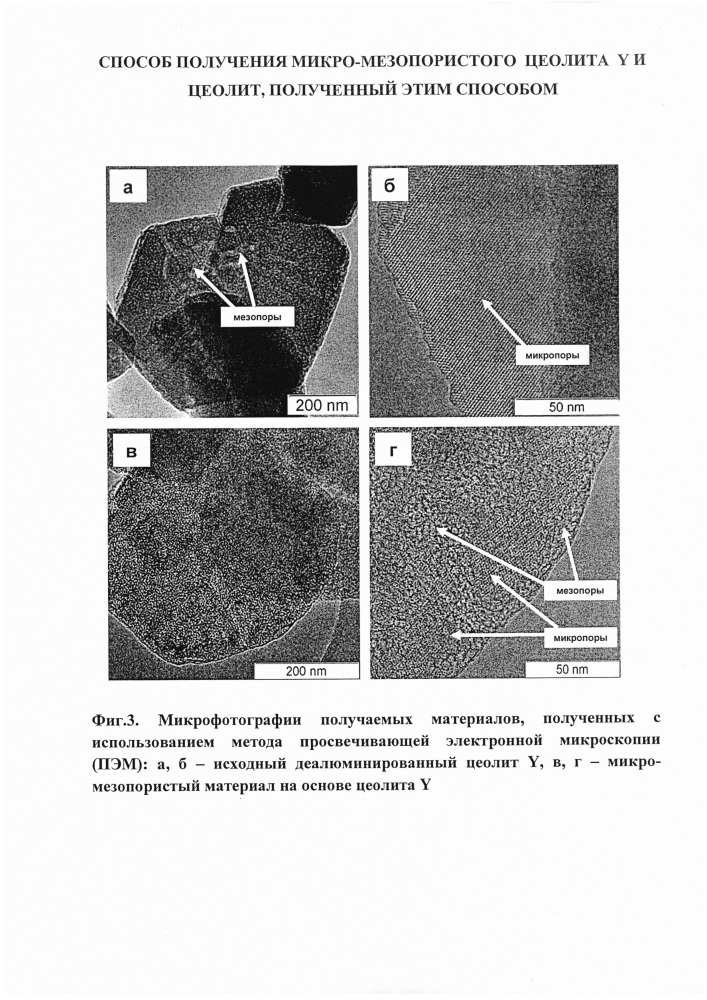 Способ получения микро-мезопористого цеолита y и цеолит, полученный этим способом (патент 2650897)