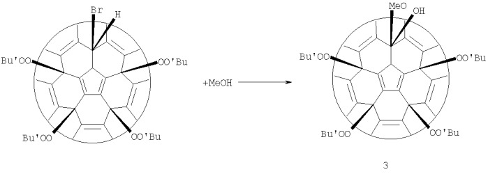Способ получения 1-(2-пропенилокси)-или 1-(фенилметокси)-1,2-дигидро[60]фуллерена (патент 2375343)