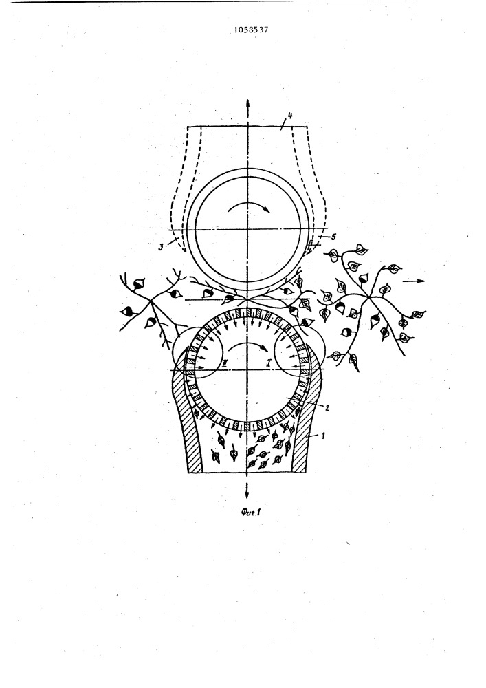 Способ отделения листьев от стеблей сельскохозяйственных растений и устройство для его осуществления (патент 1058537)
