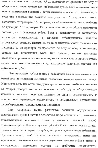 Электрические зубные щетки, излучающие свет с высокой интенсивностью (патент 2322215)