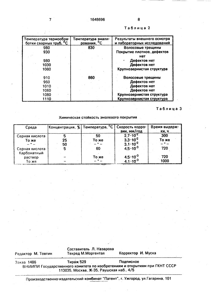 Способ сварки эмалированных труб (патент 1648696)