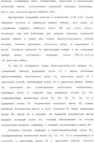 Способ крепирования посредством ткани для изготовления абсорбирующей бумаги (патент 2329345)