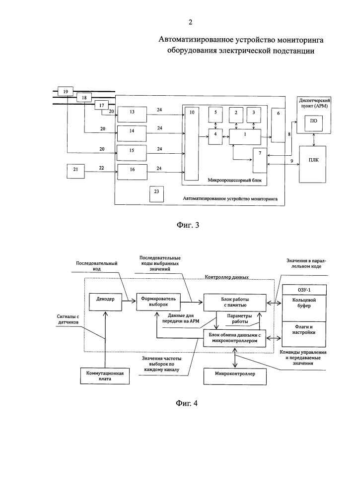 Автоматизированное устройство мониторинга оборудования электрической подстанции (патент 2613130)