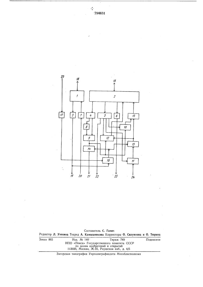 Устройство для управления вводом- выводом (патент 794631)