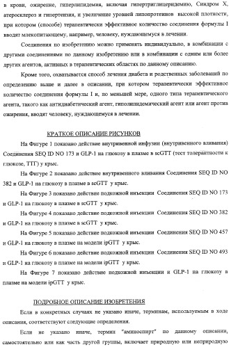 Миметики человеческого глюканоподобного пептида-1 и их применение в лечении диабета и родственных состояний (патент 2353625)