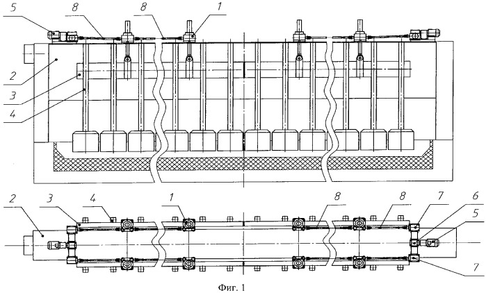 Анодное устройство электролизера с обожженными анодами (патент 2328553)