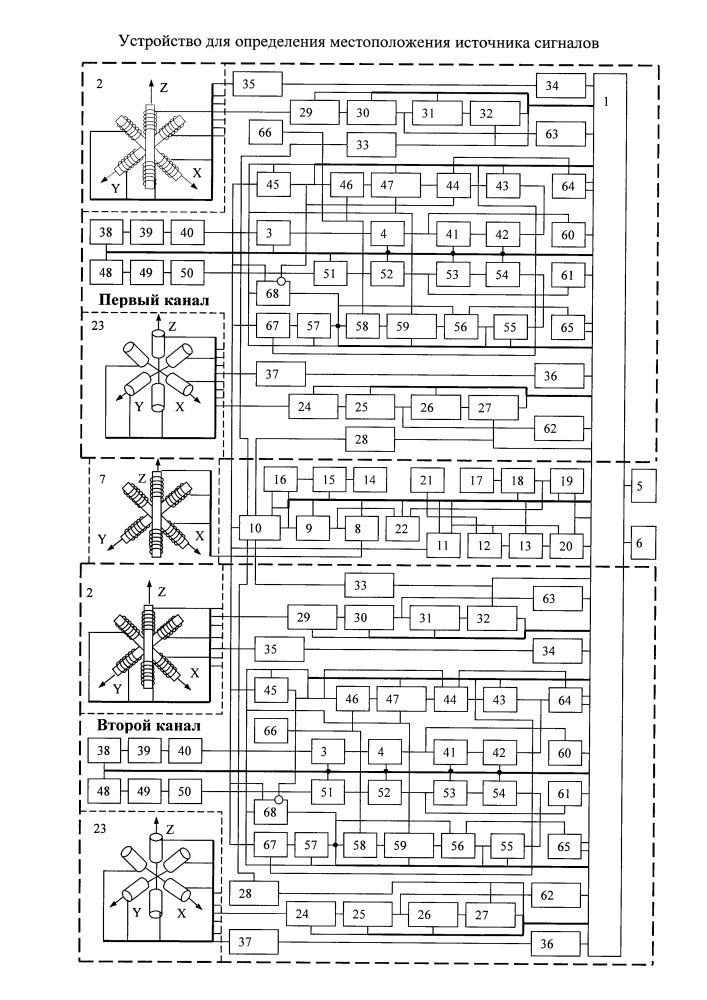 Устройство для определения местоположения источника сигналов (патент 2620976)