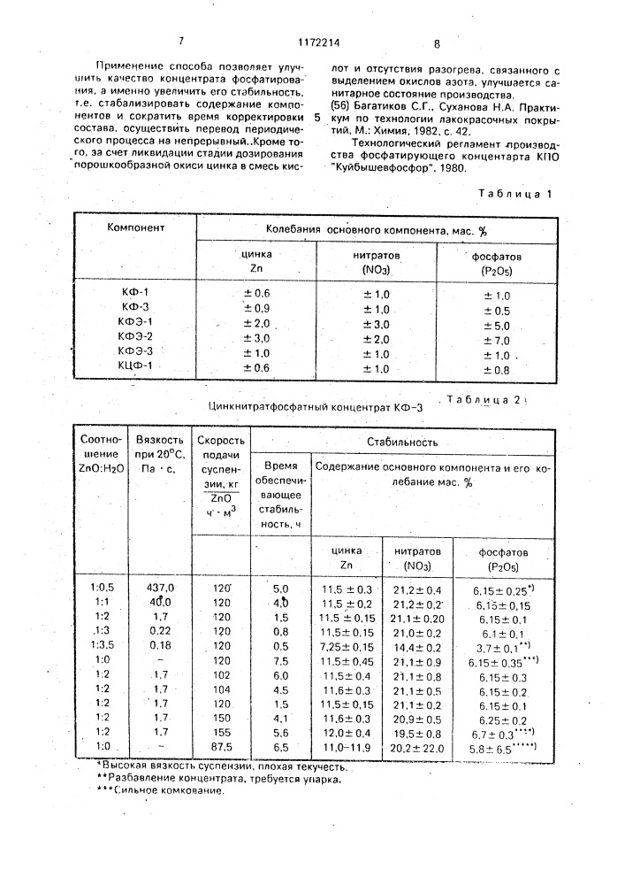 Способ получения цинкнитратфосфатного концентрата (патент 1172214)