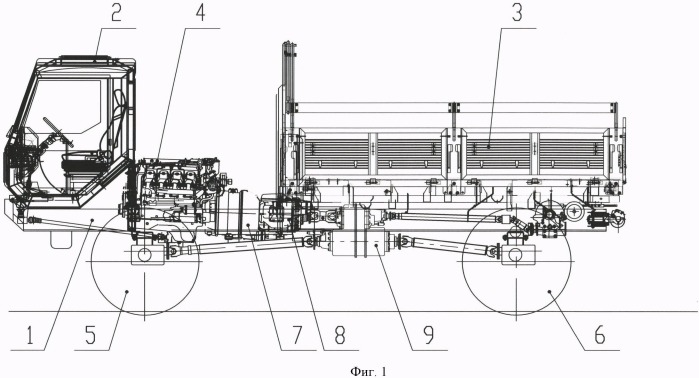 Грузовой автомобиль с приводом всех колес (патент 2493023)