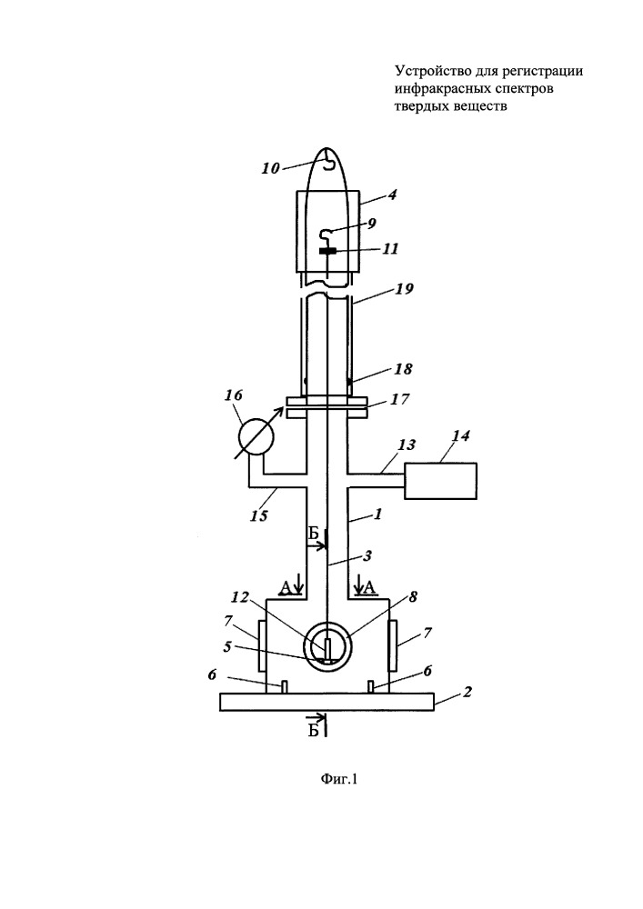 Устройство для регистрации инфракрасных спектров твердых веществ (патент 2649029)