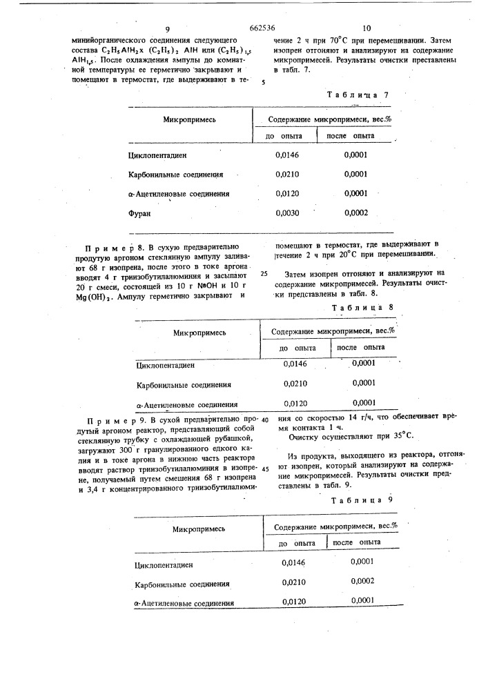 Способ очистки углеводородов с -с от примесей, мешающих полимеризации (патент 662536)