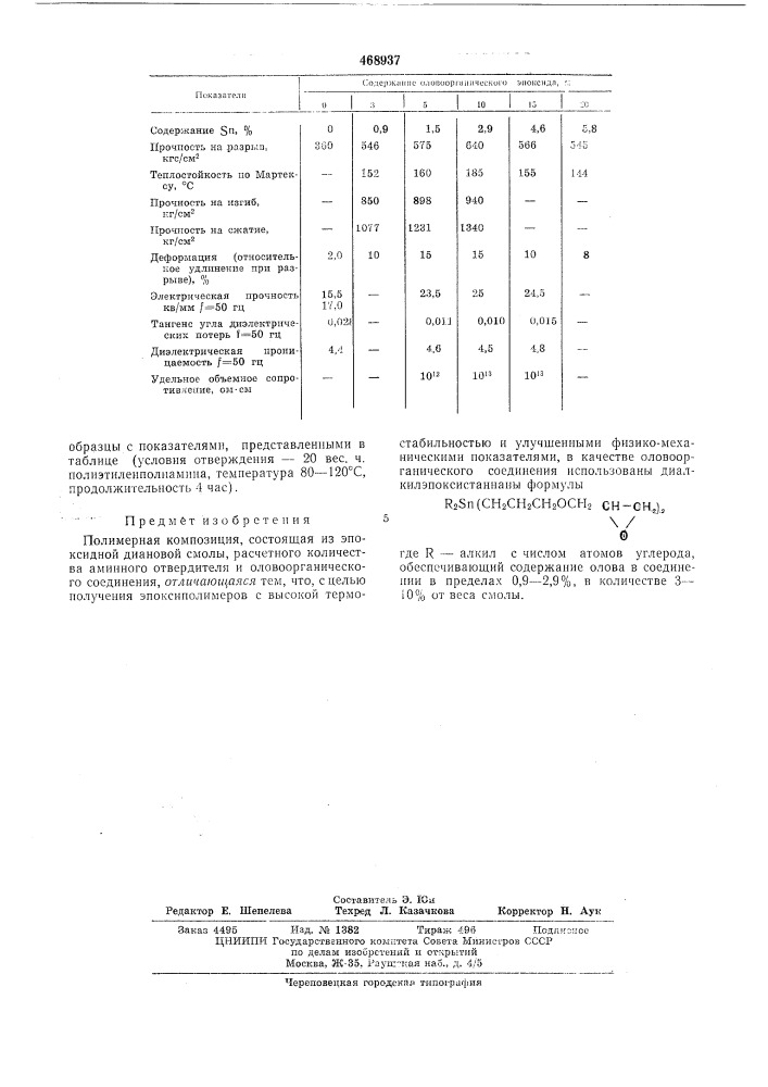 Полимерная композиция (патент 468937)