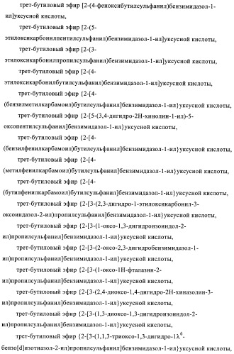 Производные 2-сульфанилбензимидазол-1-илуксусной кислоты в качестве антагонистов crth2 (патент 2409569)