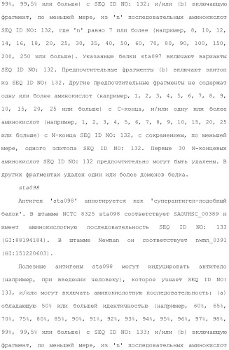 Композиции для иммунизации против staphylococcus aureus (патент 2508126)