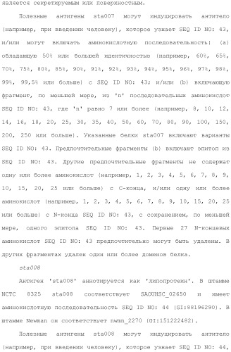 Композиции для иммунизации против staphylococcus aureus (патент 2508126)