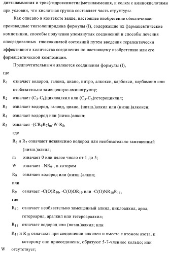 Сульфонамидтиазолпиридиновые производные как активаторы глюкокиназы, пригодные для лечения диабета типа 2 (патент 2412192)