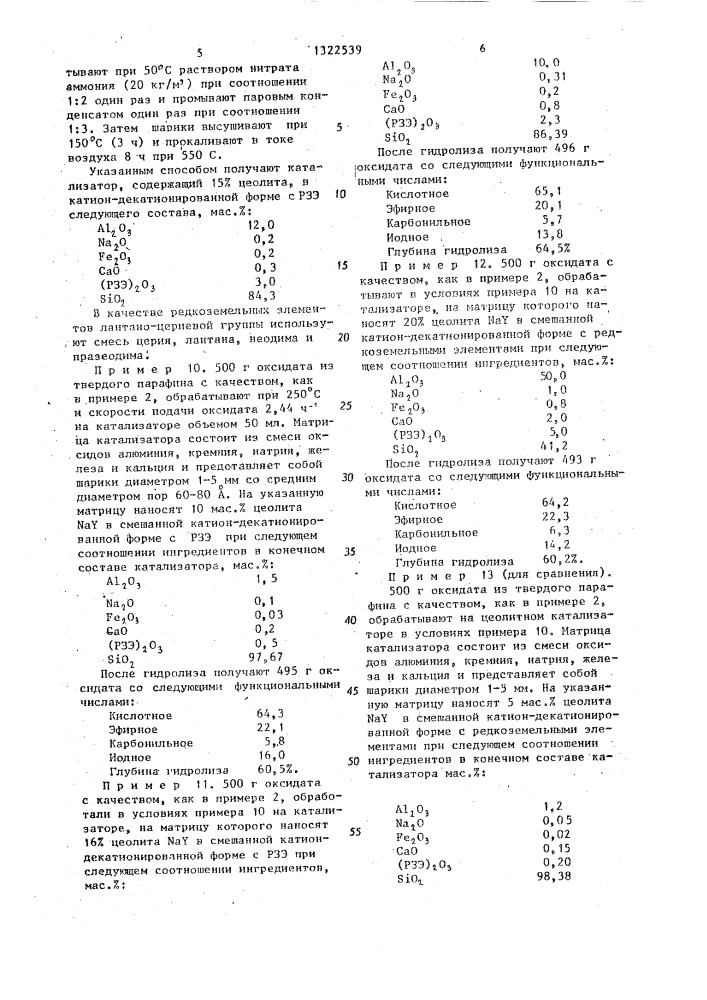 Катализатор для гидролиза окисленного парафина (патент 1322539)