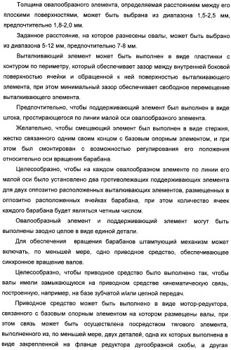 Устройство для раскатывания пищевого продукта, штампующий механизм и устройство для изготовления полуфабрикатов изделий из теста с начинкой (варианты) (патент 2366182)