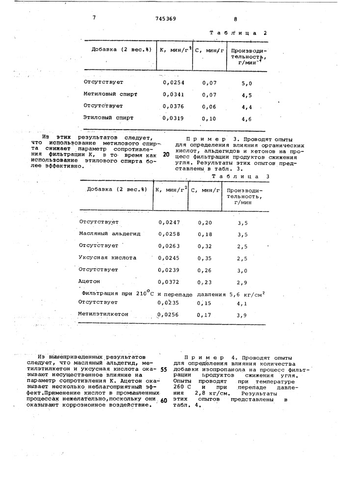 Способ очистки продуктов сжижения угля (патент 745369)