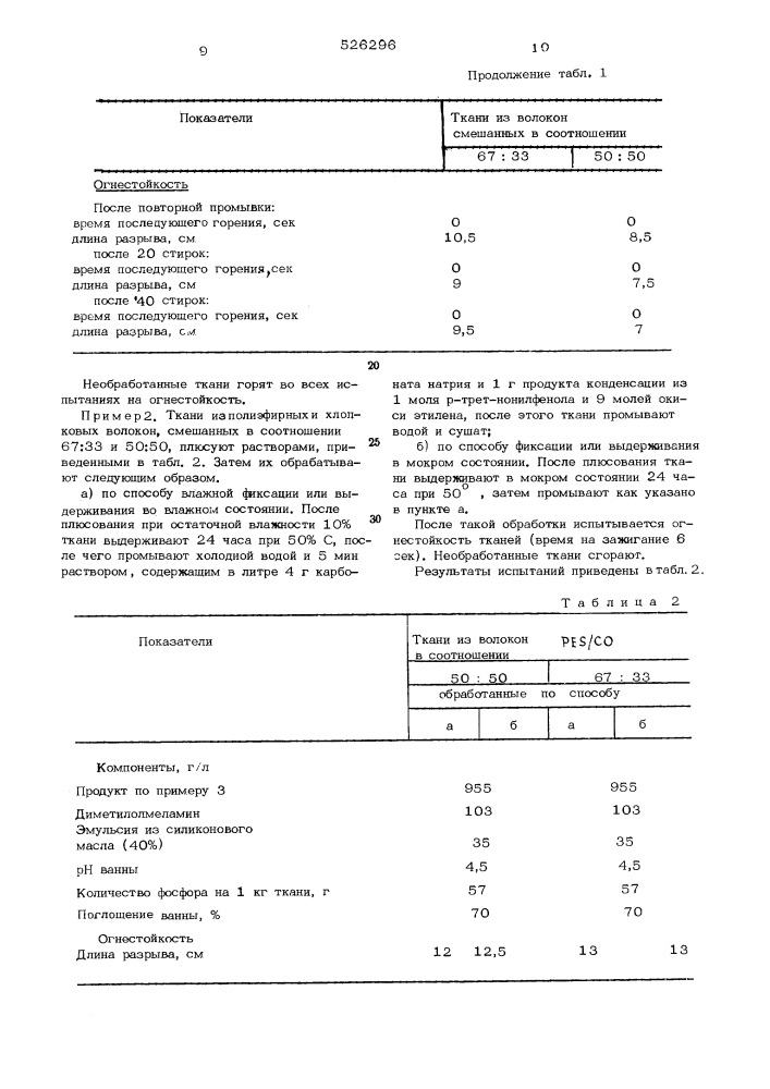 Способ огнезащитной отделки волокнистого материала (патент 526296)