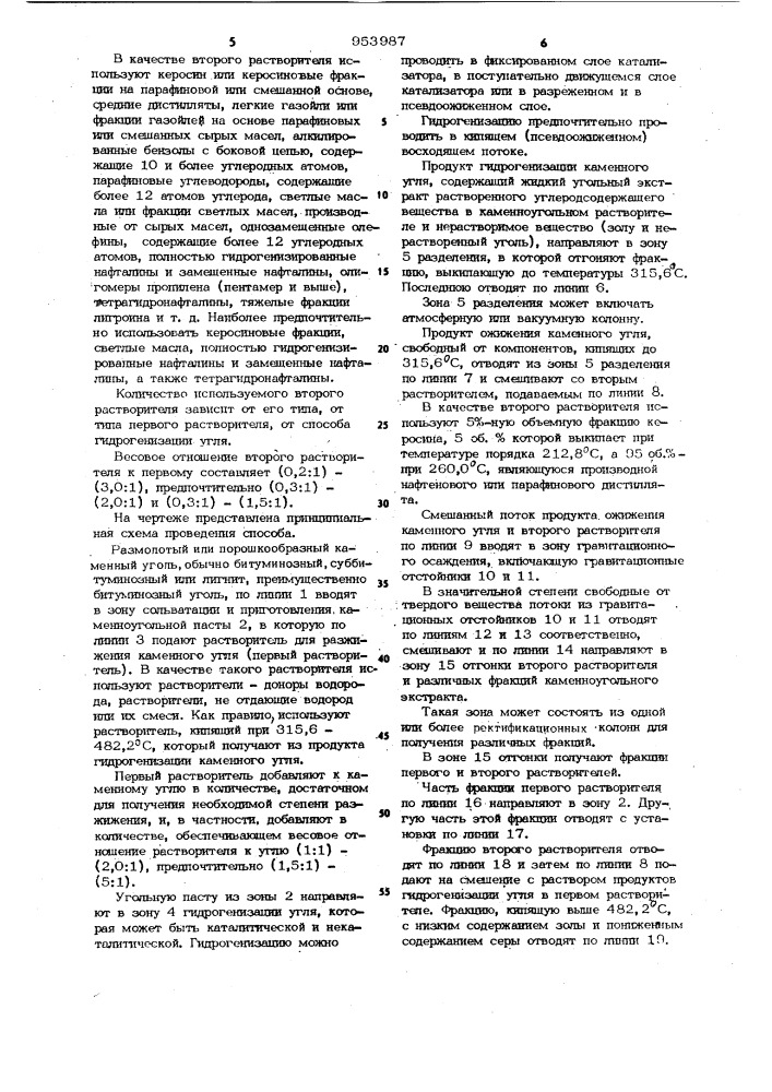 Способ обеззоливания продуктов гидрогенизации угля (патент 953987)