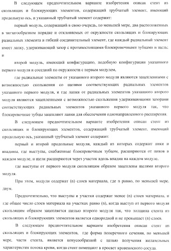 Стент из скользящих и блокирующих элементов (патент 2429801)