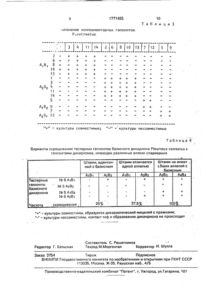 Способ идентификации штаммов гомобазидиальных грибов (патент 1771485)