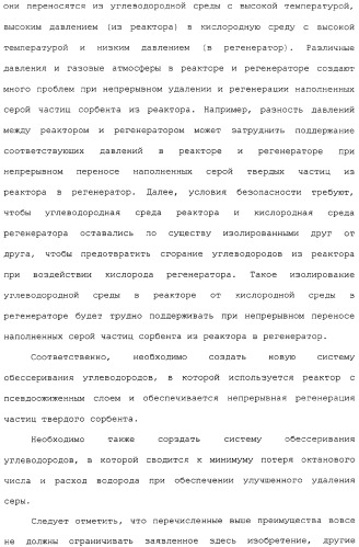 Система для обессеривания с механизмом переноса сорбента (патент 2312885)