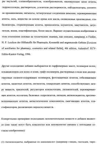 Противоперхотные композиции, содержащие пептиды (патент 2491052)