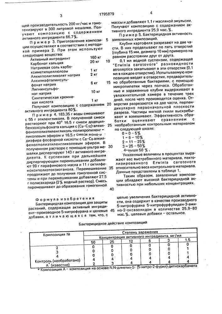 Бактерицидная композиция для защиты растений (патент 1795879)