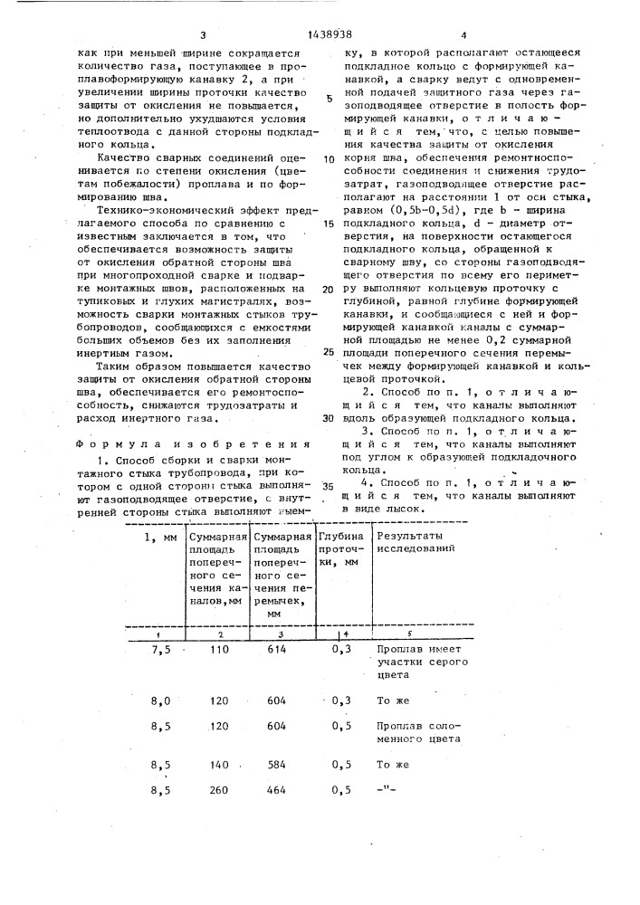 Способ сборки и сварки монтажного стыка трубопровода (патент 1438938)