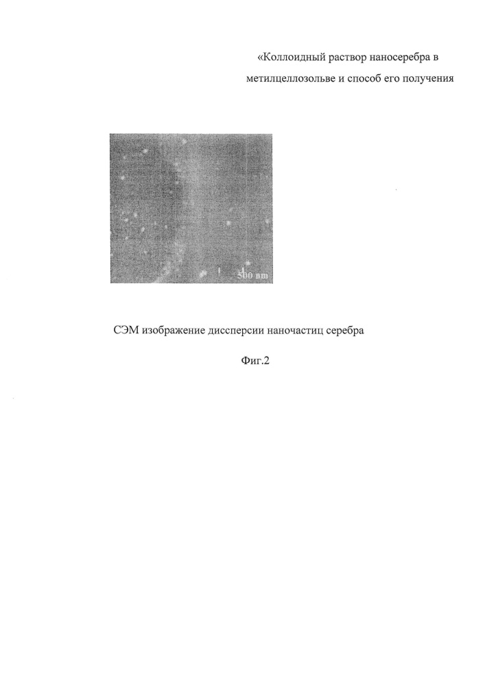 Коллоидный раствор наносеребра в метилцеллозольве и способ его получения (патент 2618303)