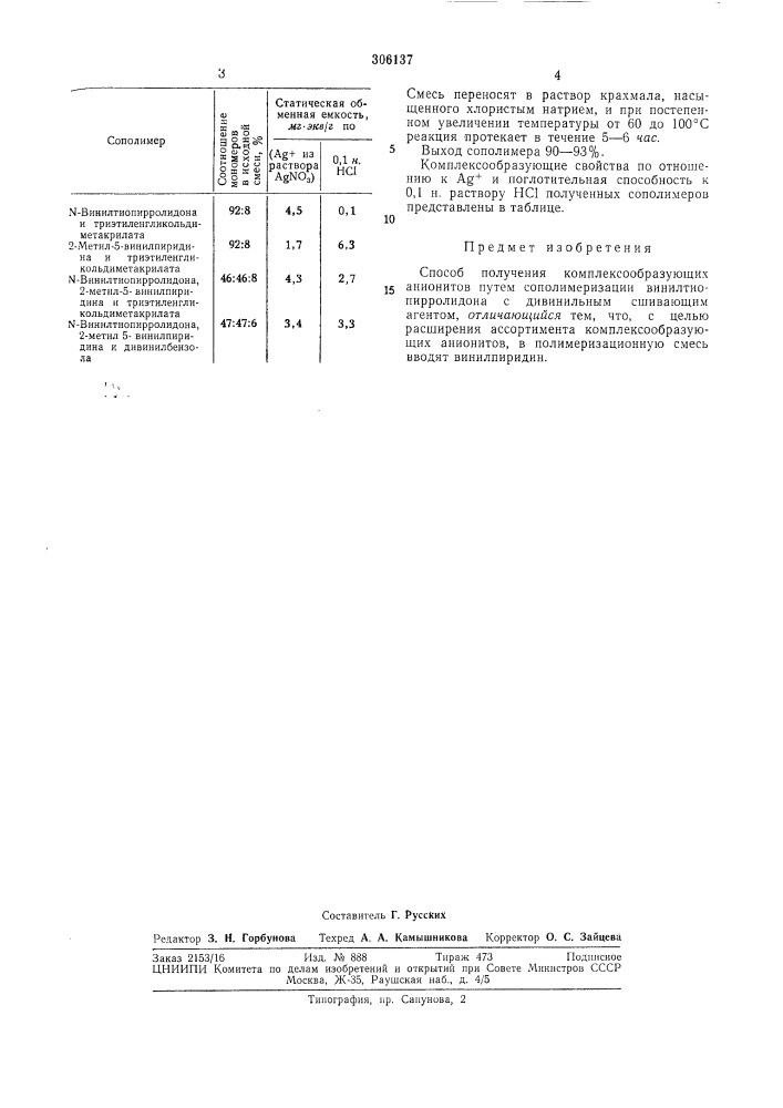 Способ получения комплексообразующих анионитовюз'-'дя5-, ,- ^~_.^-. ;?.- v..- &gt;&amp;- '-w 'rt^tc'.r'vnetri ? f-u i liv"f^^!^! ::и1^! (патент 306137)