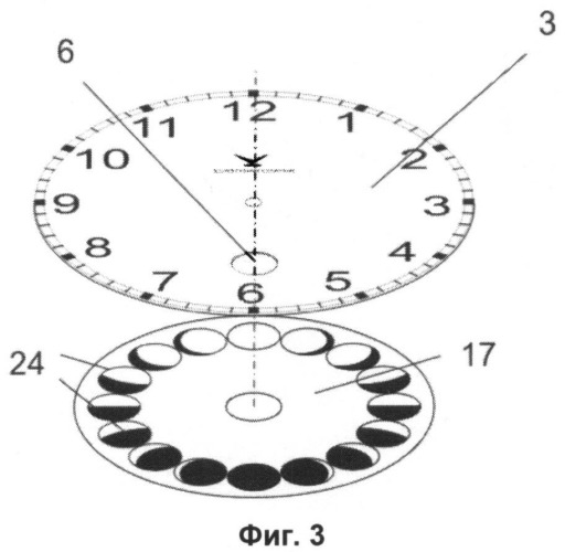 Способ дискретной индикации лунных фаз на циферблате часов и часы с дискретной индикацией лунных фаз на циферблате (патент 2532231)