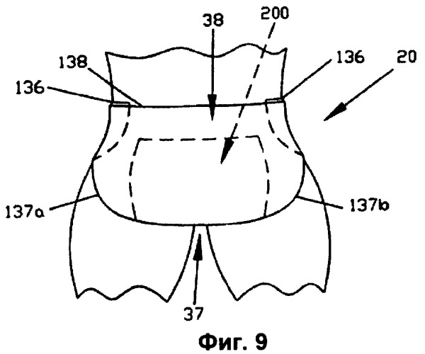 Складчатый подгузник с боковыми выемками (патент 2384316)