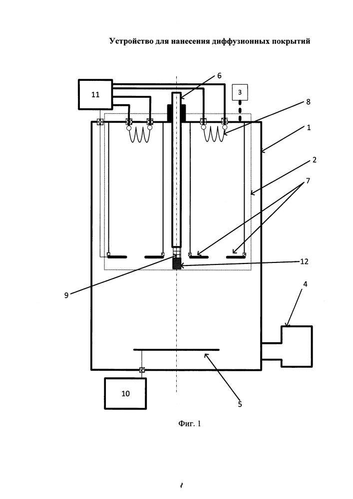 Устройство для нанесения диффузионных покрытий (патент 2599587)