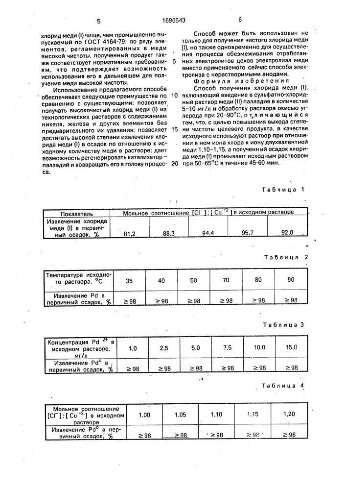 Способ получения хлорида меди (i) (патент 1696543)