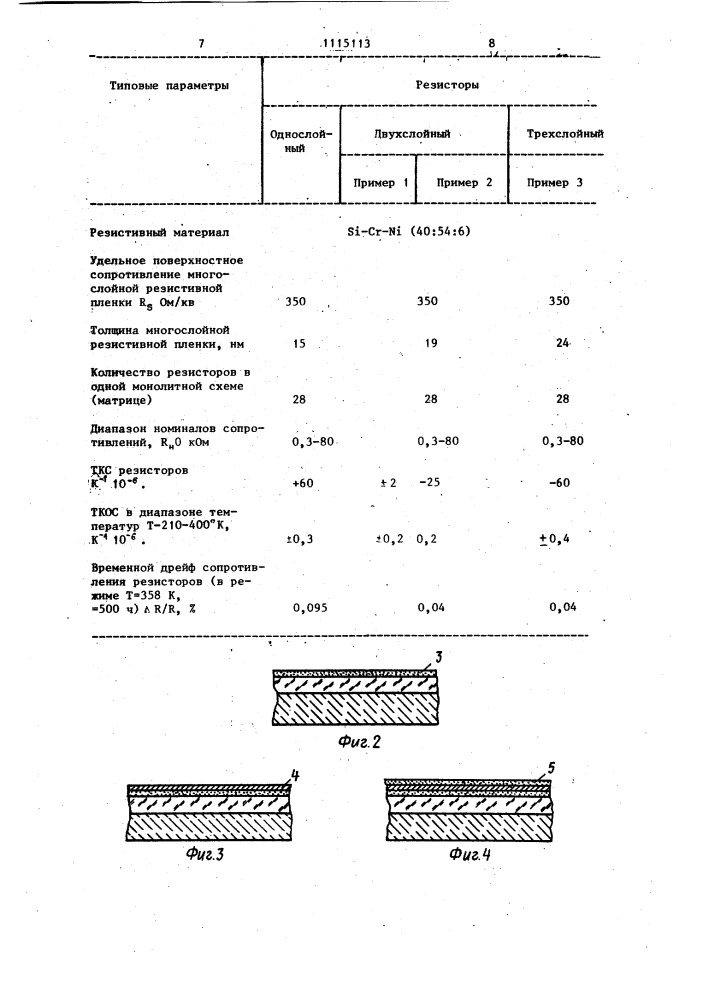 Способ изготовления многослойных тонкопленочных резисторов (патент 1115113)