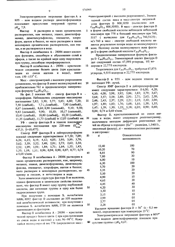 Способ получения антибиотического комплекса а-28086 (патент 576966)