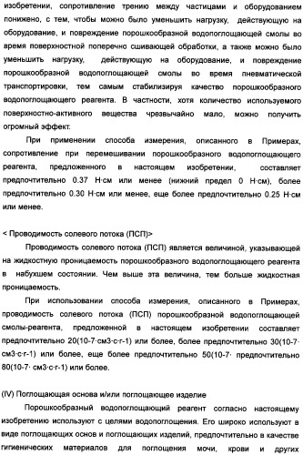Твердый водопоглощающий реагент и способ его изготовления, и водопоглощающее изделие (патент 2355370)